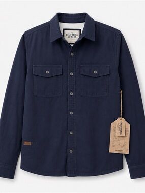 California Cowboy Men's Navy Casual Button-Down Shirt